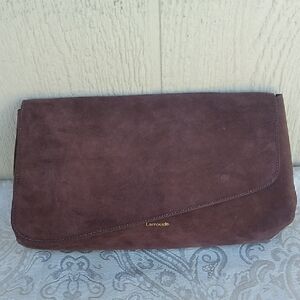 Larroude Brown Suede Clutch